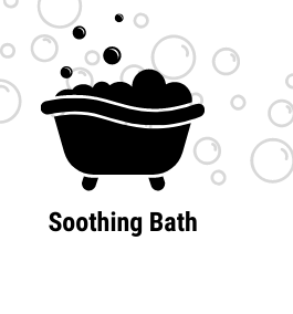 a bathtub with bubbles